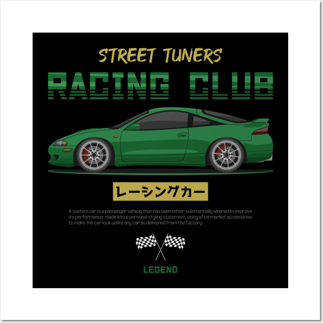 Tuner Green Eclipse 2GA JDM Wall Art by GoldenTuners